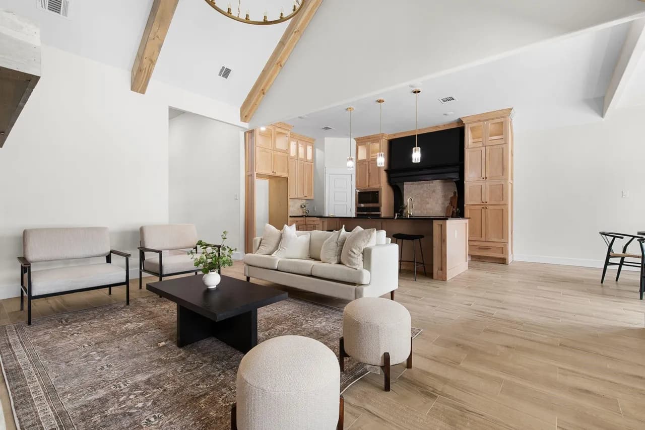 Interior painting project brightening a living area