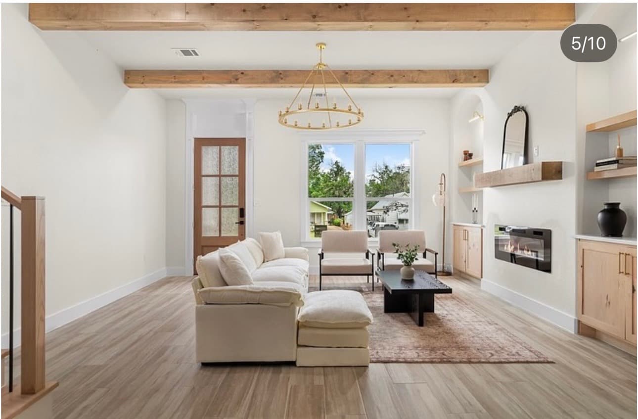 Interior repaint with clean cut-in lines and trim detail