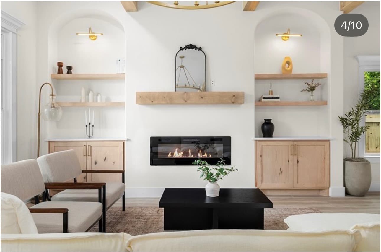 Interior repaint project with bright neutral tones