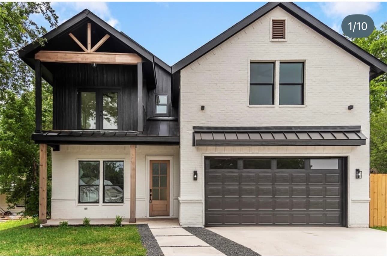 Exterior repaint highlighting updated wall color and trim