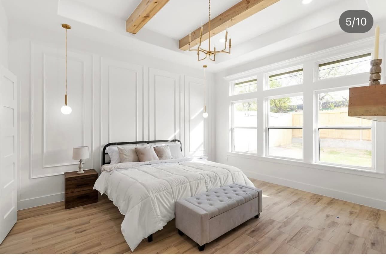 Interior painting with detailed prep and clean edges