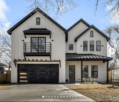 Fresh exterior paint finish on residential home